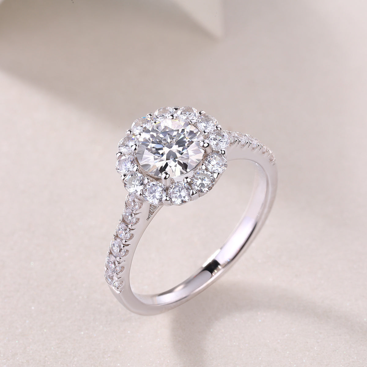 Luxury Large Moissanite Wedding Ring