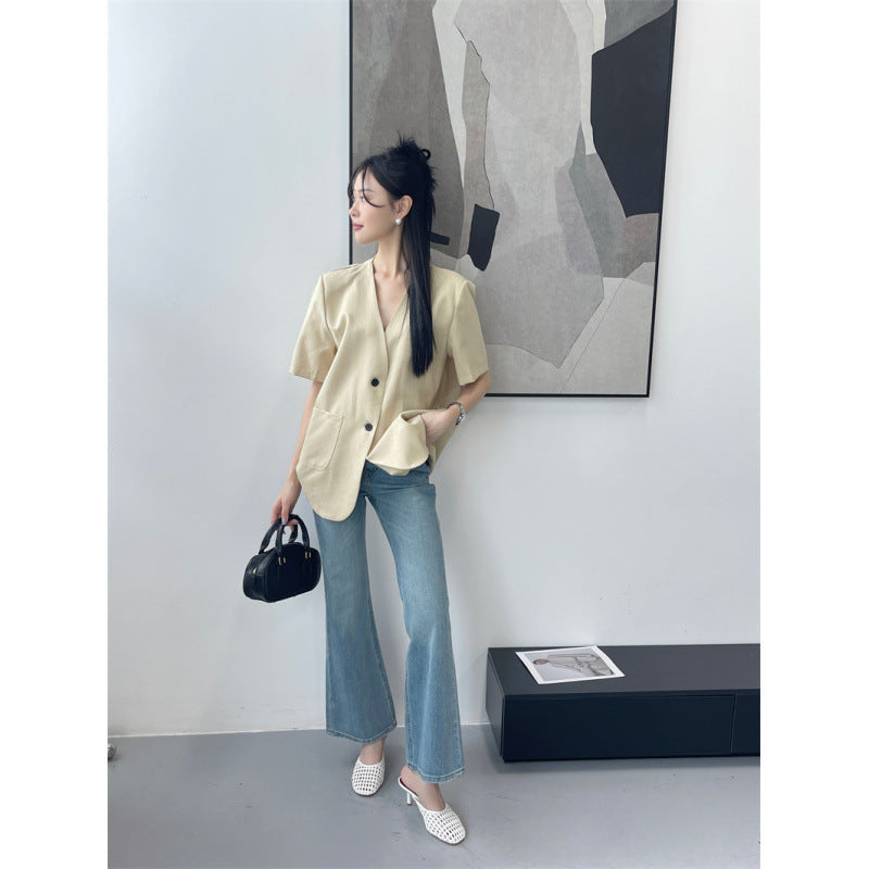 Geschlossene Zehensandalen mit gewebten Hohlsandalen für Damen