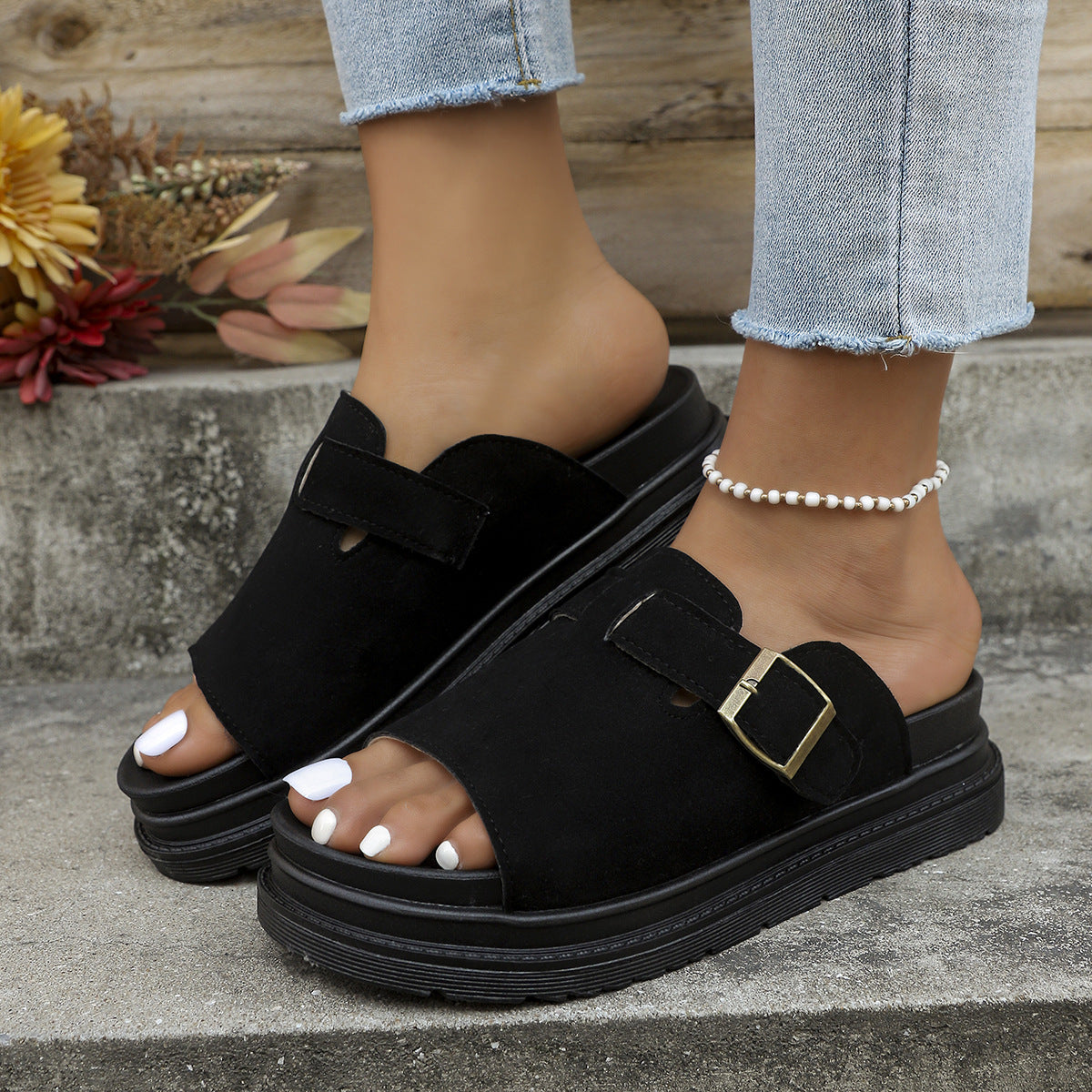 Women’s Summer Buckle Flats Sandals