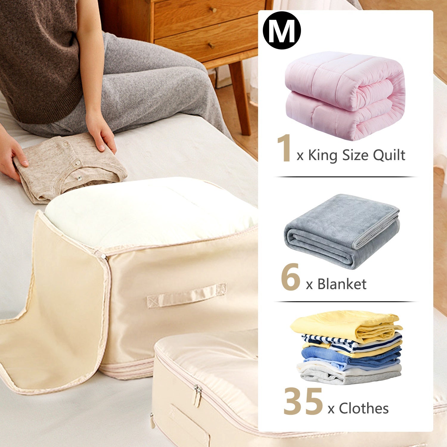 Foldable Storage Bag for Bedding & Clothes