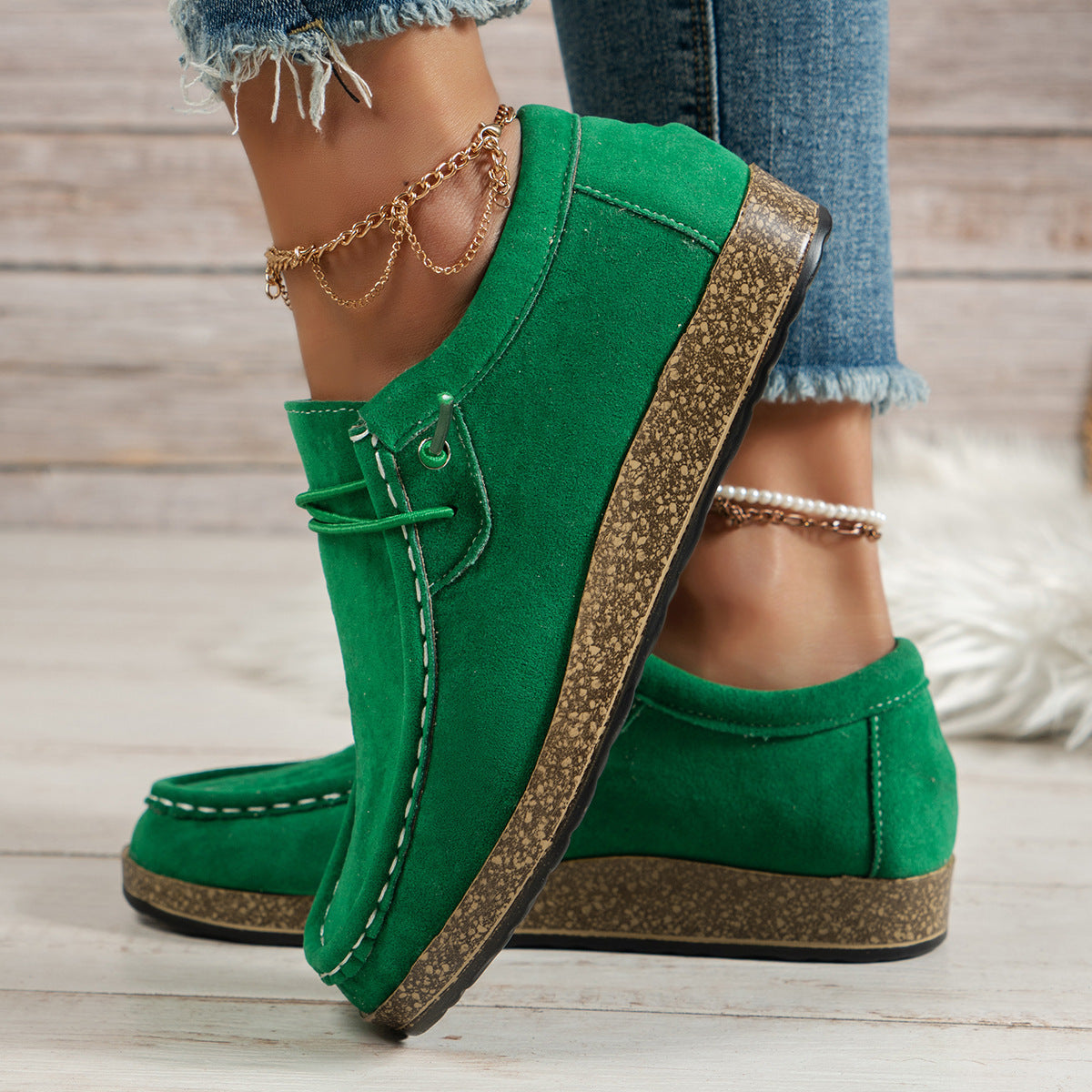 Elastische Slip-On-Freizeitschuhe für Damen