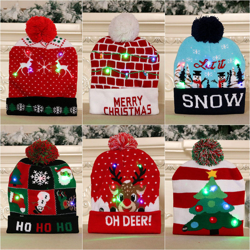 LED Light-Up Christmas Beanie
