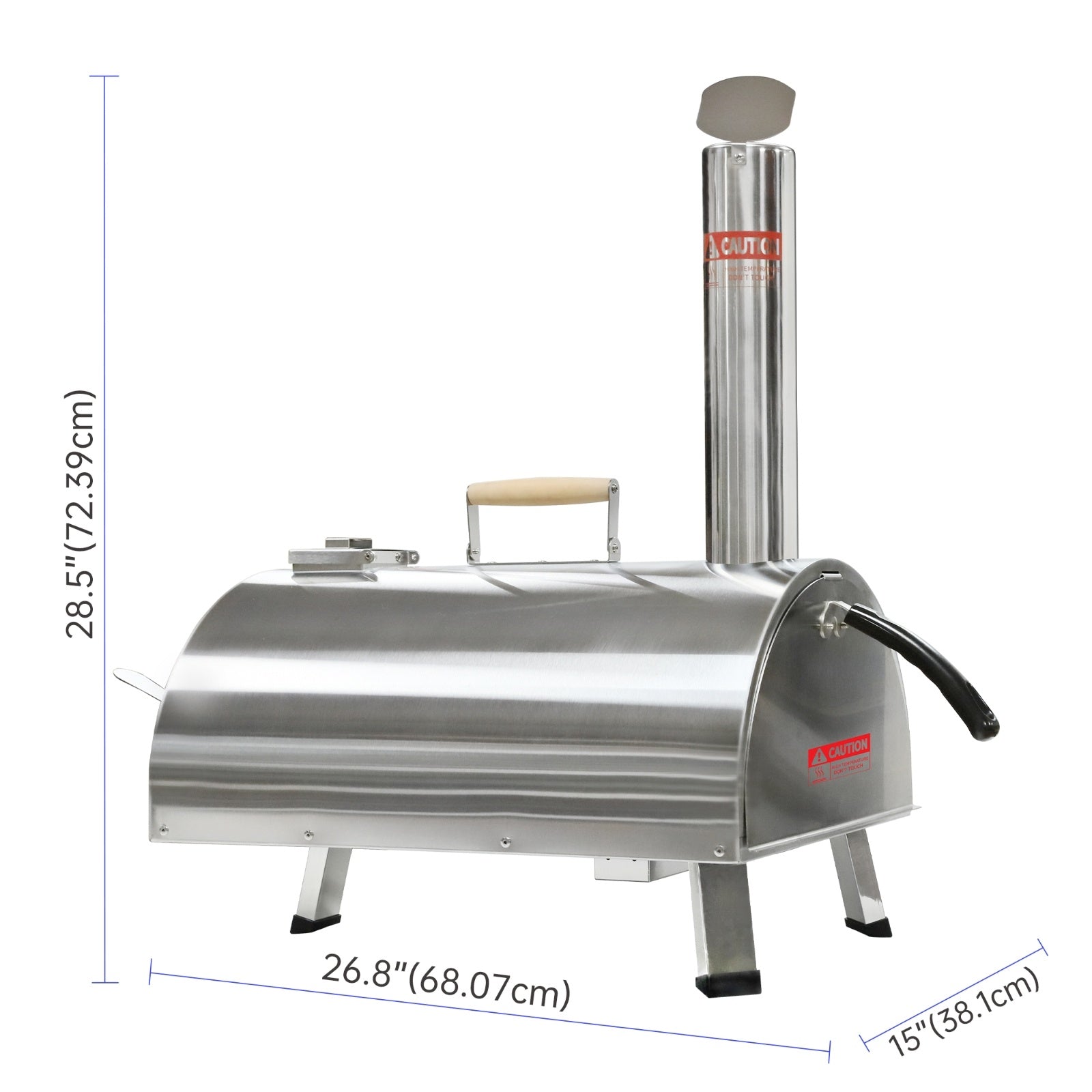 Outdoor 12" Rotatable Wood Pizza Oven
