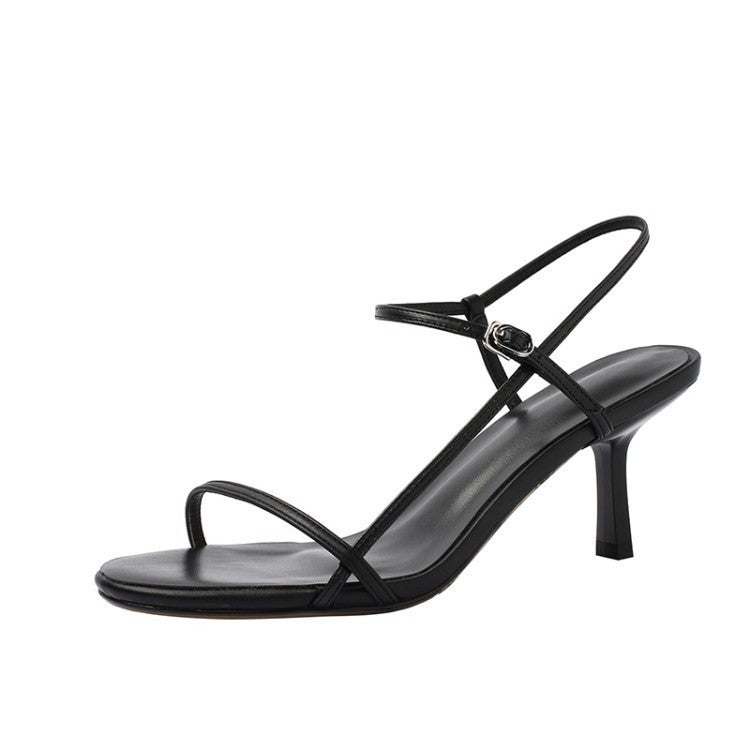 Neue runde Peep-Toe-Sandalen für Damen