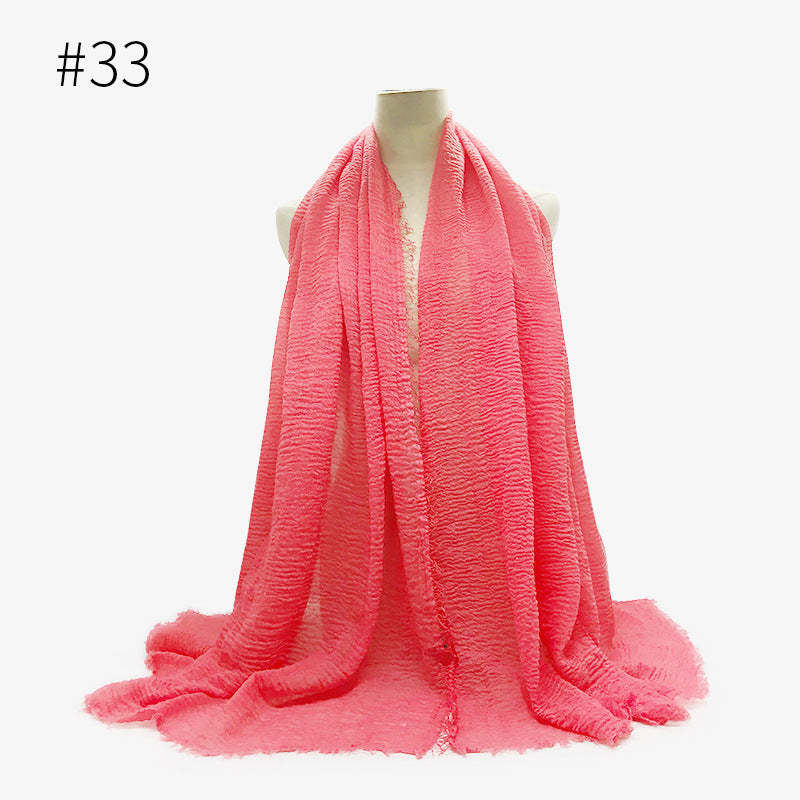 Bubble Cotton Scarf Hijab Wrap Shawl