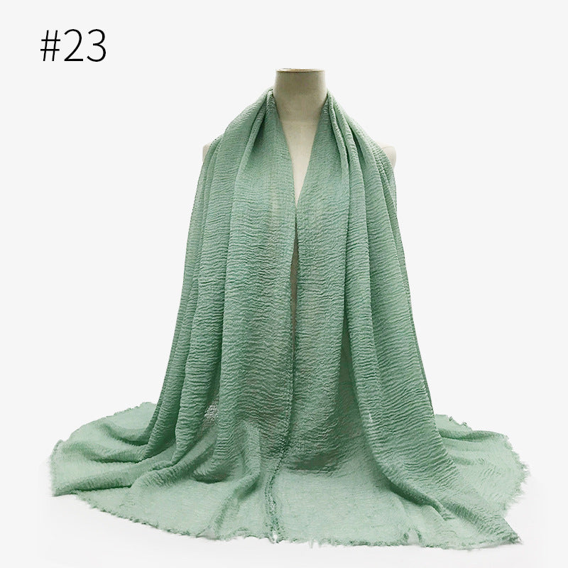 Bubble Cotton Scarf Hijab Wrap Shawl