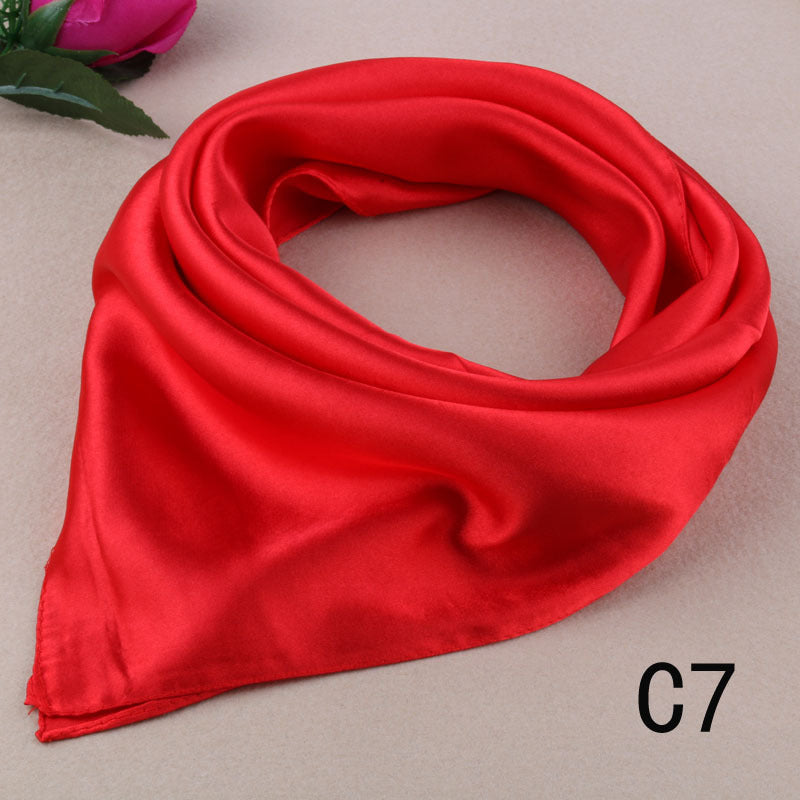 Foulard carré en soie de style coréen