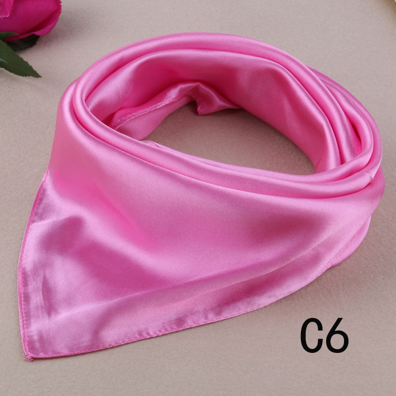 Foulard carré en soie de style coréen