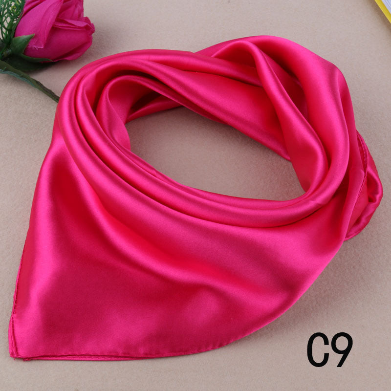 Foulard carré en soie de style coréen