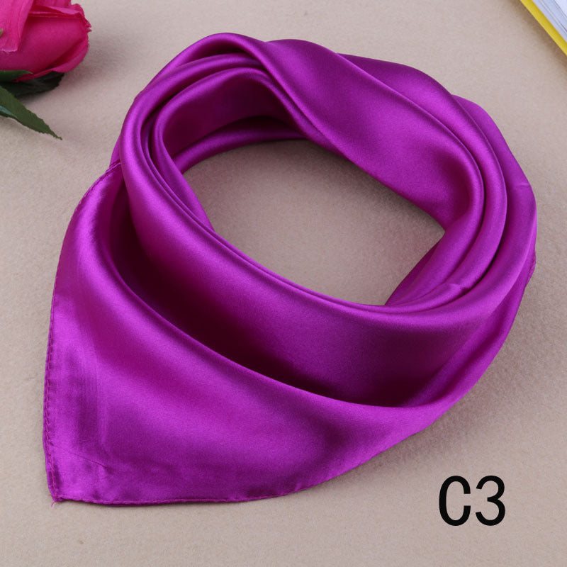 Foulard carré en soie de style coréen