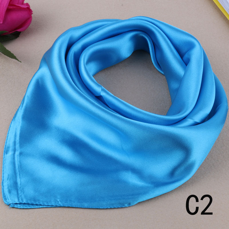 Foulard carré en soie de style coréen