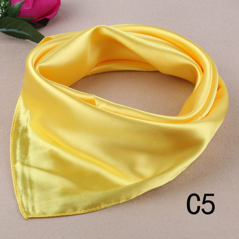Foulard carré en soie de style coréen