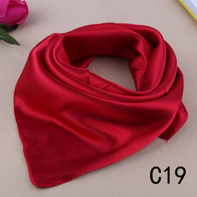 Foulard carré en soie de style coréen