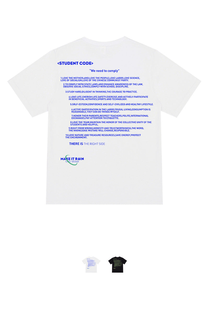 Korean Ins Retro Hip Hop Men’s T-Shirt