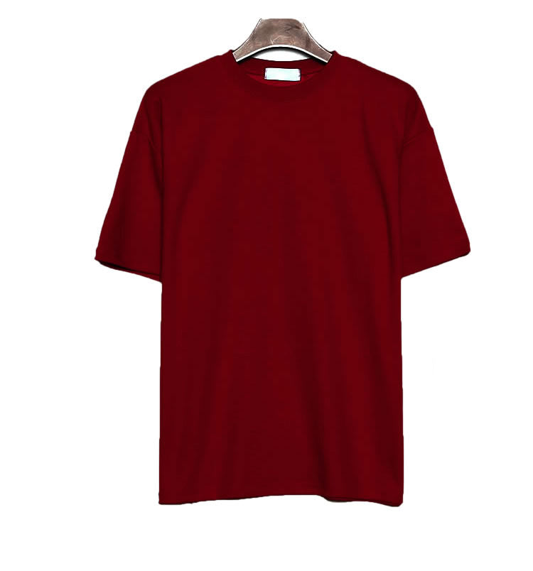 Men’s Loose Solid Color Short Sleeve Tee