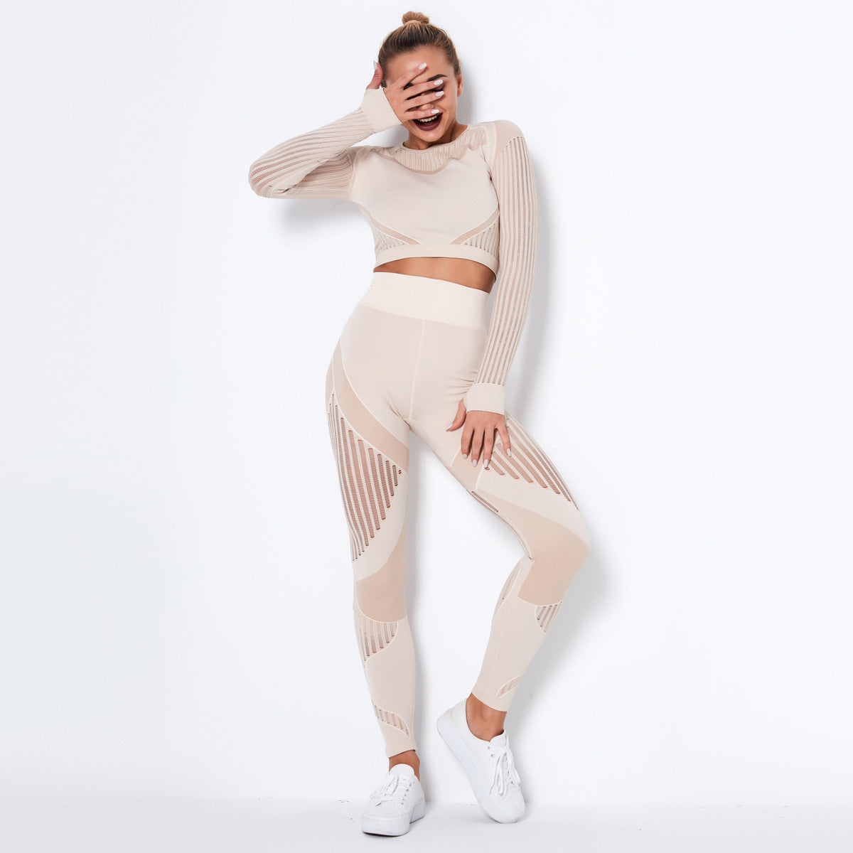 Seamless Yoga Long-Sleeved Suit