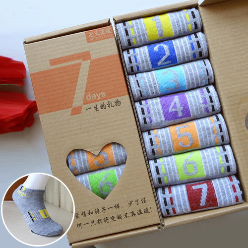 PolyCotton Weiße Sternsocken - 7 Tage