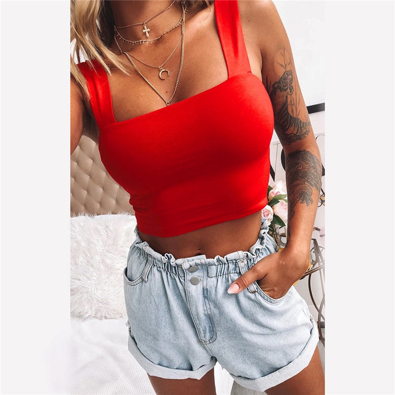 Trendy Damen Cropped T-Shirt Top