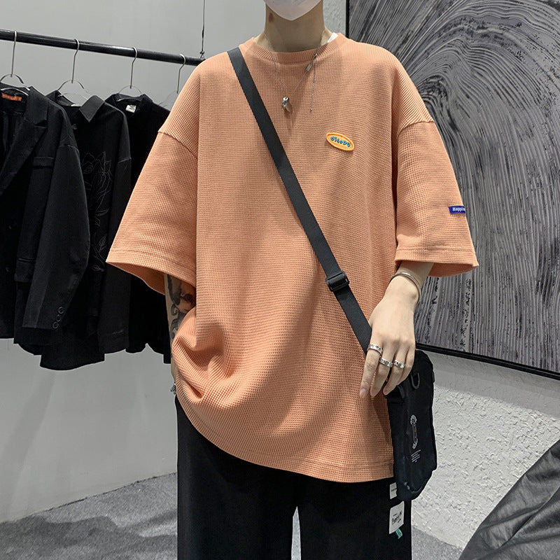 Japanese Casual Men's 5-Sleeve Loose T-Shirt