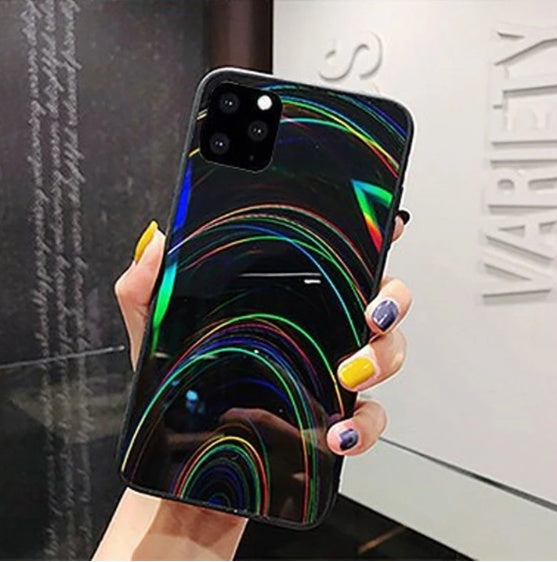 Coque de téléphone miroir arc-en-ciel