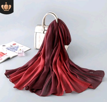 Seidenschal mit Farbverlauf, Strandtuch