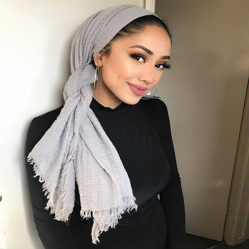 Bubble Cotton Scarf Hijab Wrap Shawl