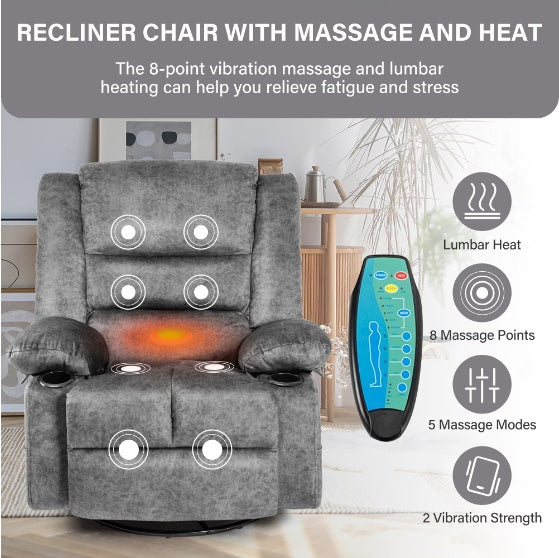 Lounge Sofa Chair with Massage Heating