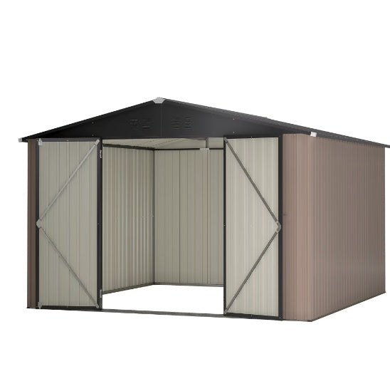 Steel Garden Shed with Lockable Doors