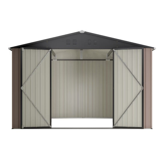 Steel Garden Shed with Lockable Doors