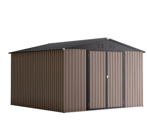 Steel Garden Shed with Lockable Doors