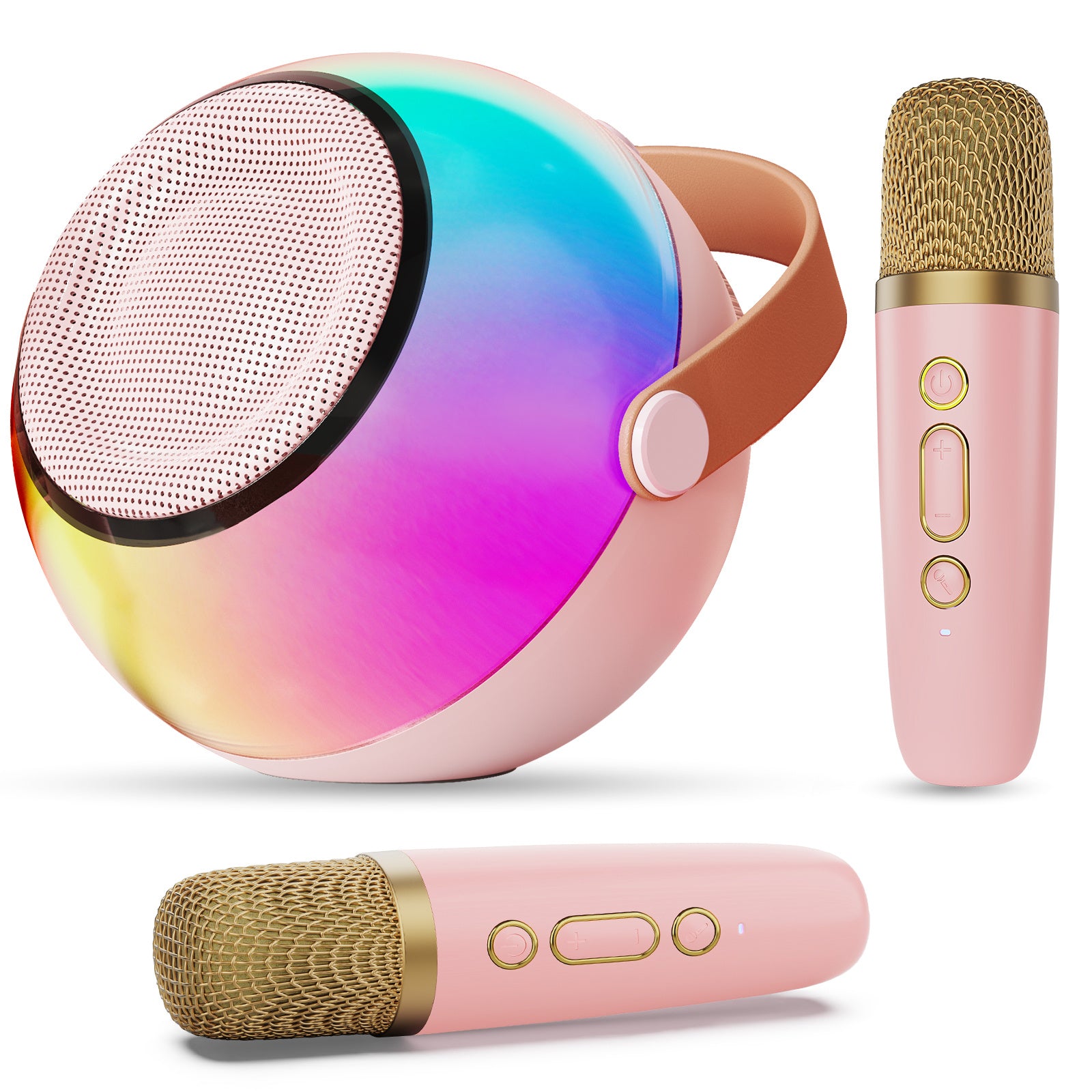 D25 Mini-Karaoke-Maschine mit kabellosen Mikrofonen