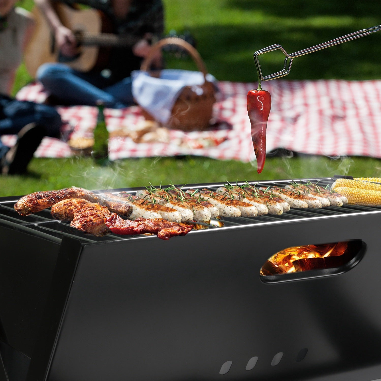 Portable Foldable Charcoal BBQ Grill