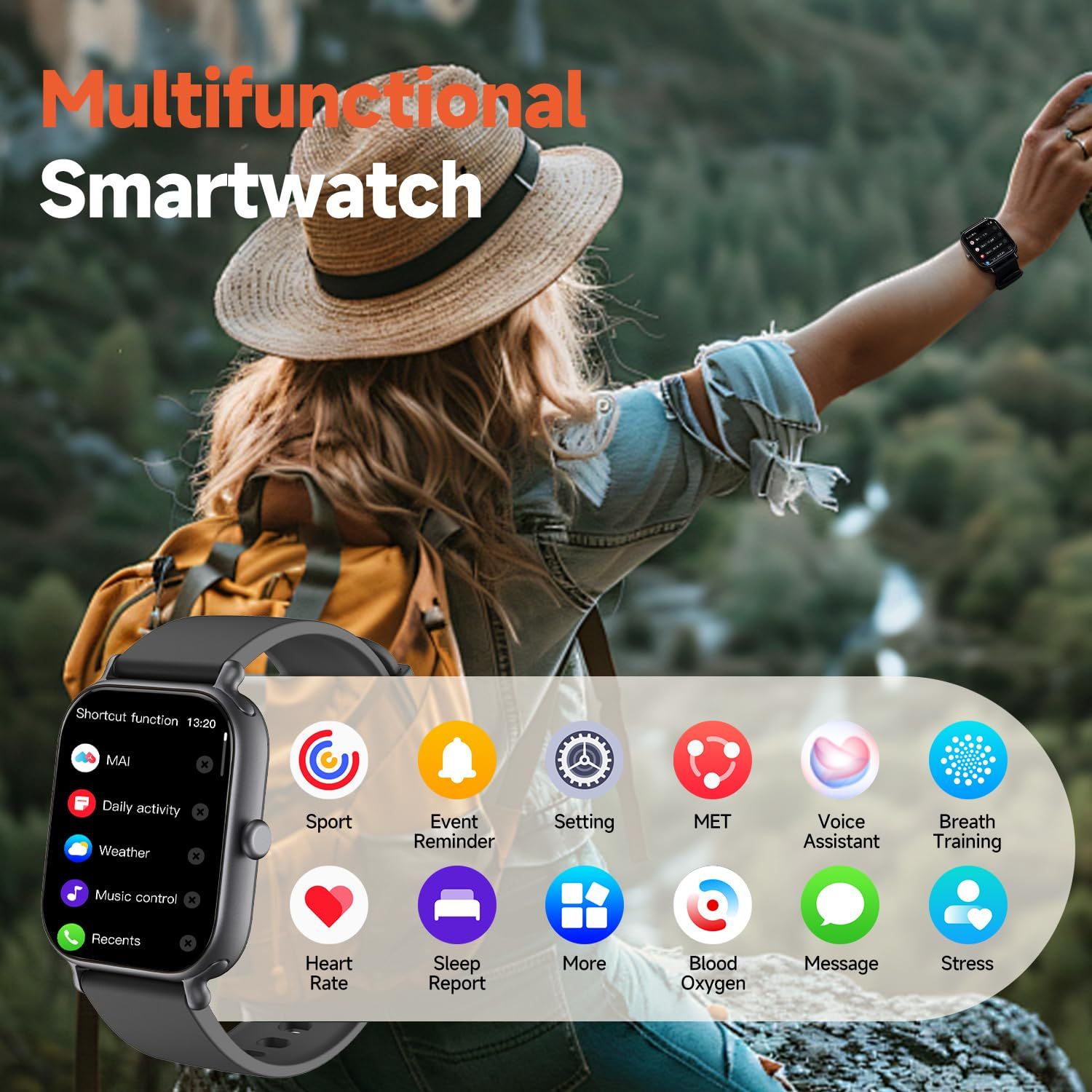 Bluetooth-Smartwatch mit Sprachfunktion