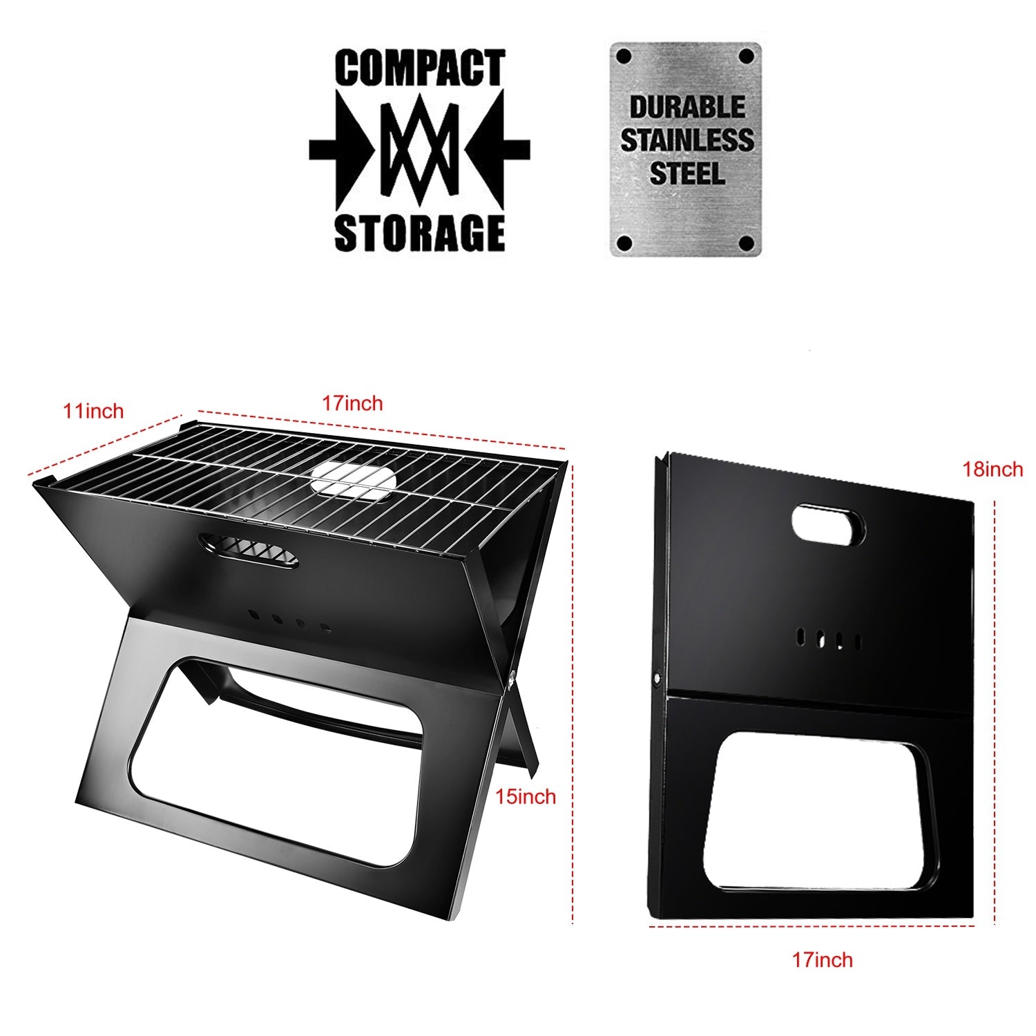 Portable Foldable Charcoal BBQ Grill