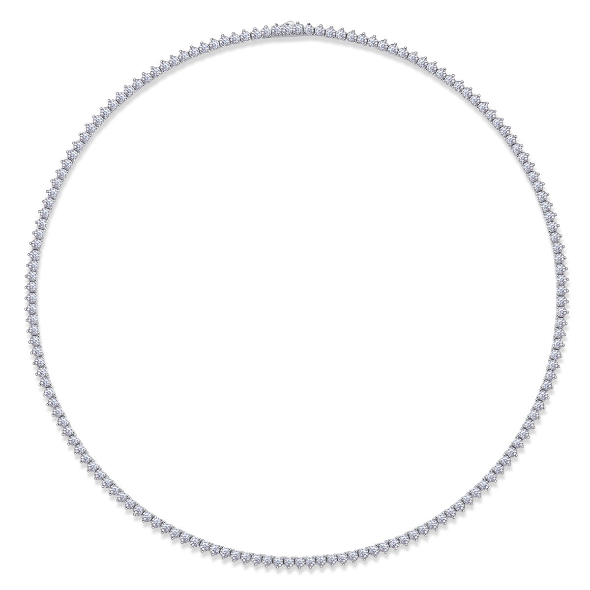 Solitude Moissanite Silver Necklace Set