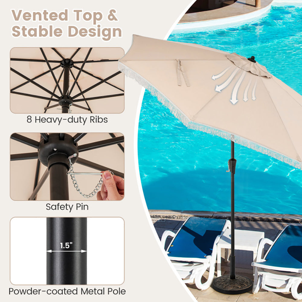 9 FT Sun-Protective Patio Umbrella