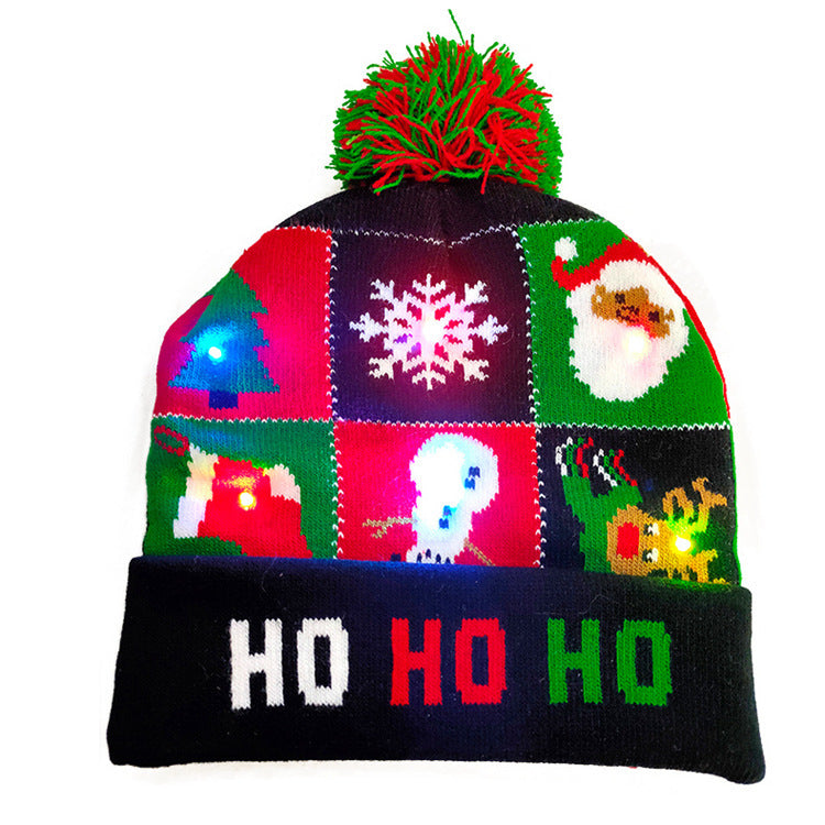 LED Light-Up Christmas Beanie