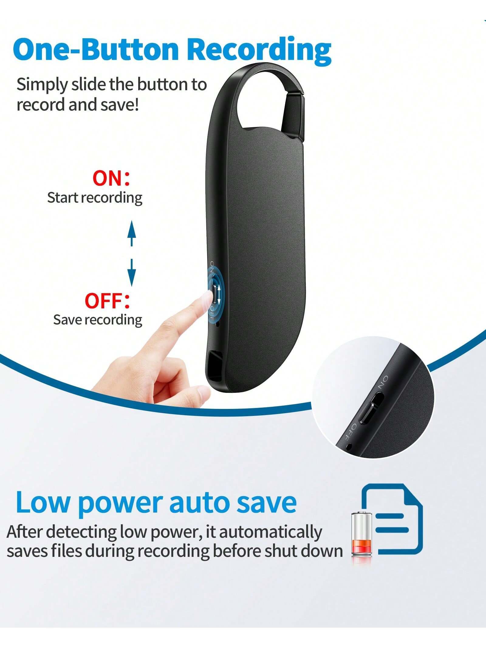 64 GB digitaler Sprachrekorder USB-C