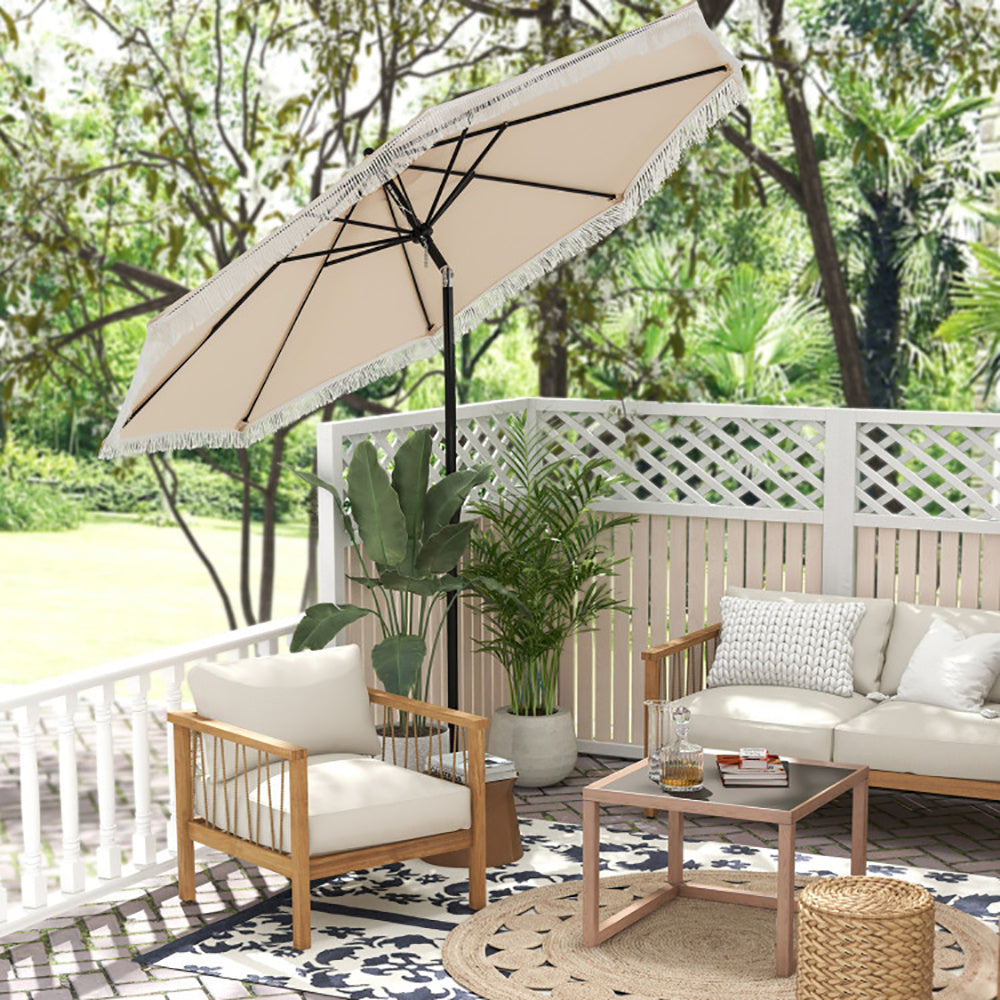 9 FT Sun-Protective Patio Umbrella