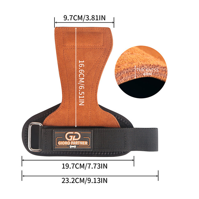 Cowhide Grip Pads for Fitness Training