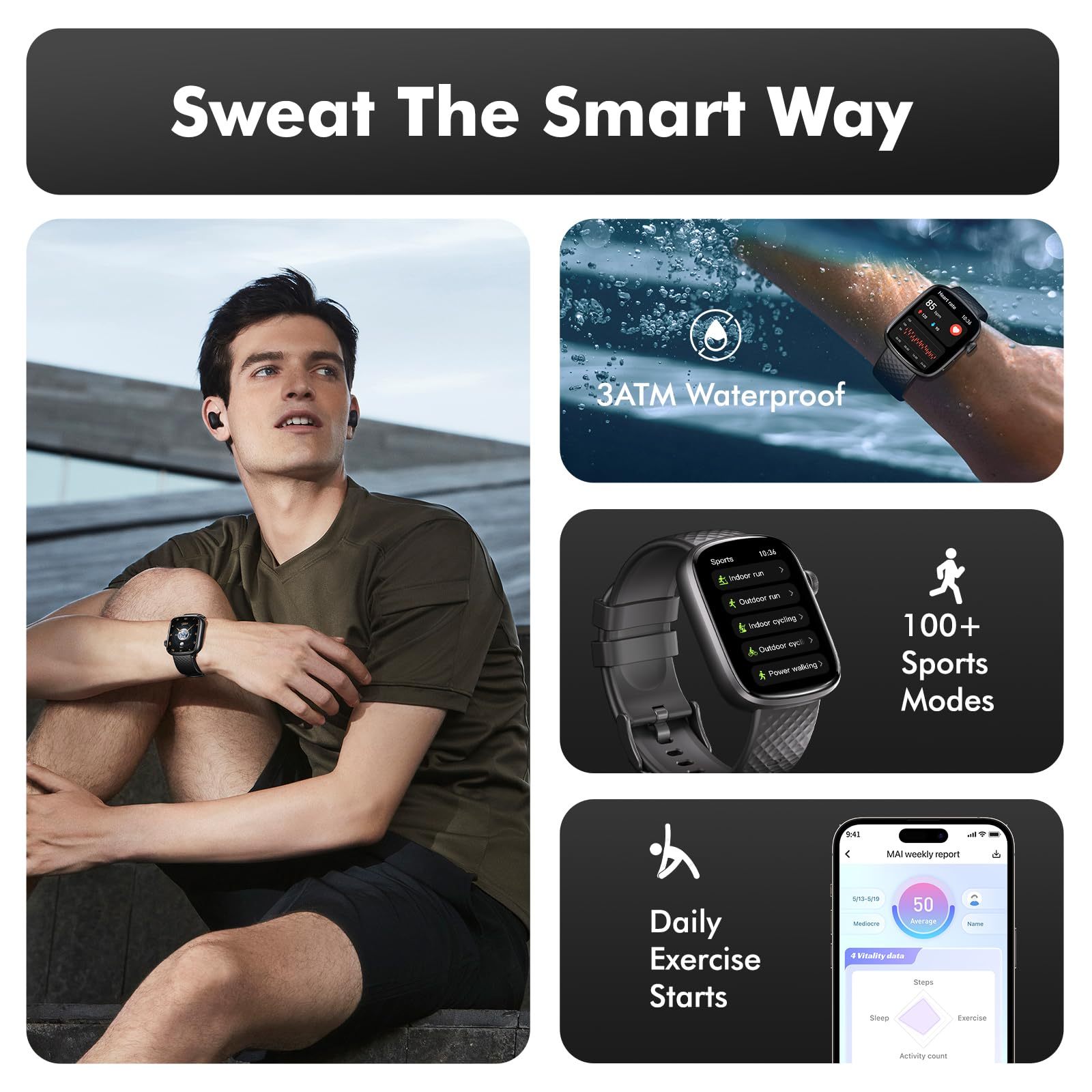 Waterproof Fitness Smartwatch