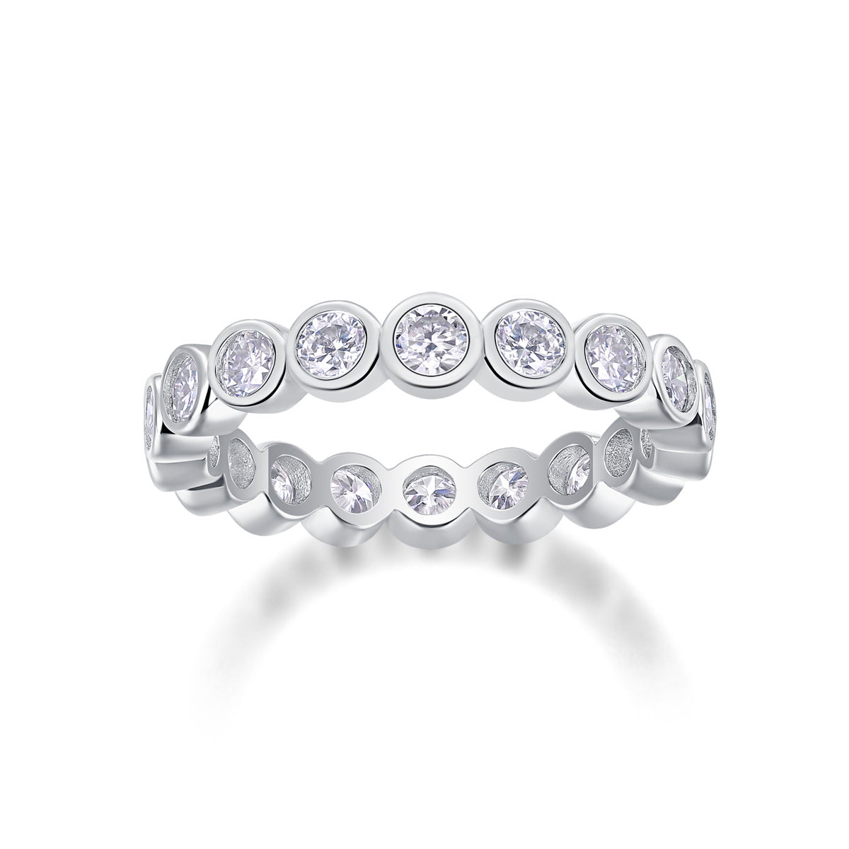 Luxury Moissanite Silver Diamond Ring