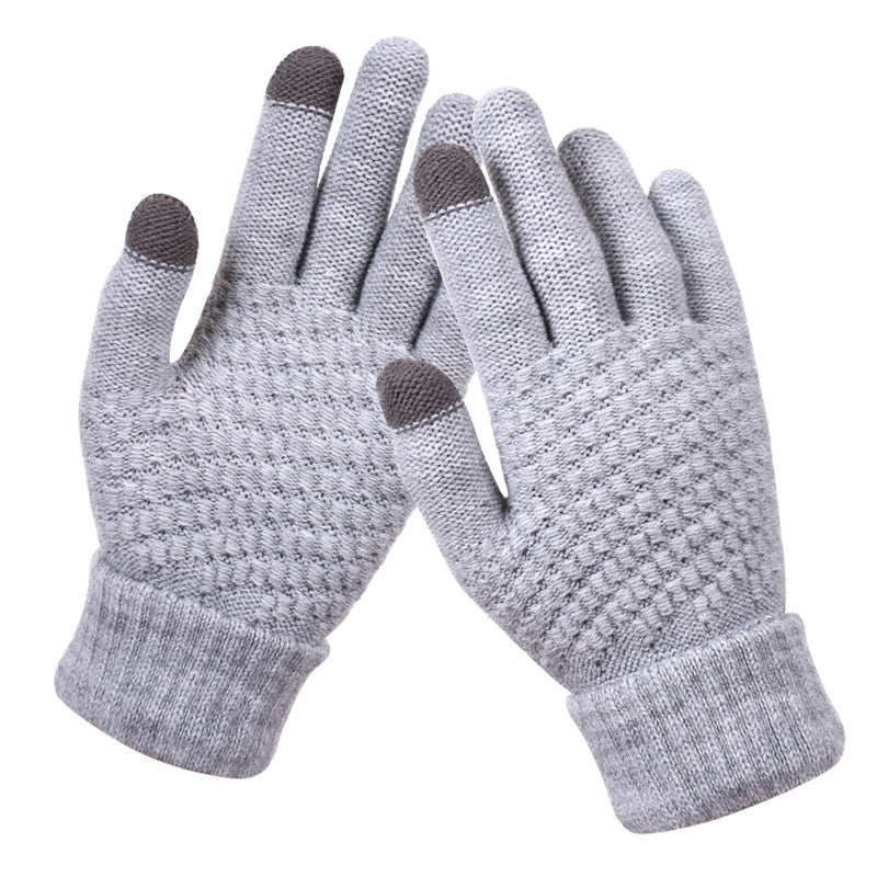 Couple de gants tricotés pour écran tactile