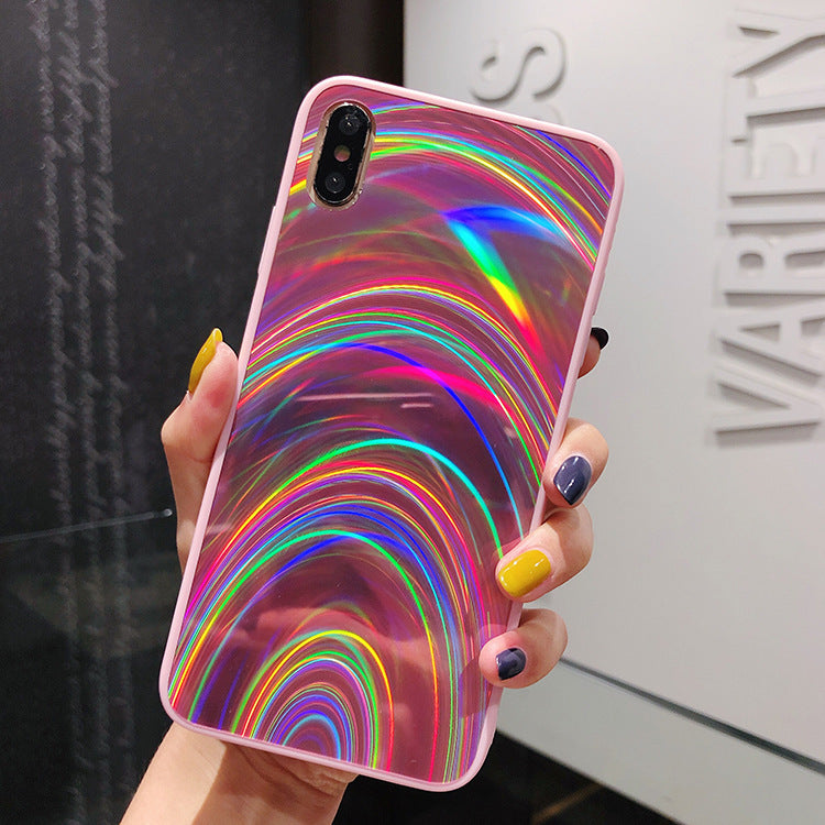 Coque de téléphone miroir arc-en-ciel