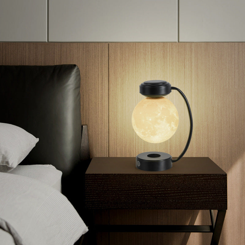 Lampe LED 3D en forme de lune en lévitation