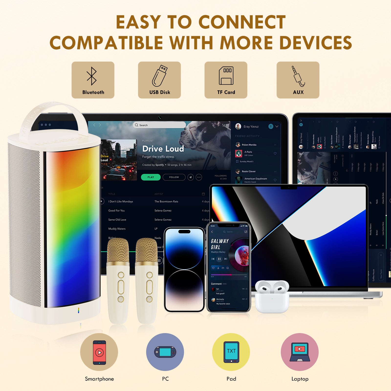 JYX D31-T Karaoke Machine with 2 Mics