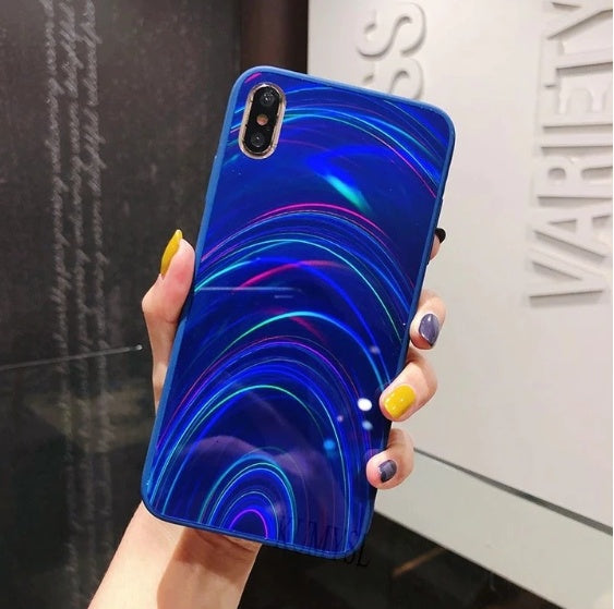 Coque de téléphone miroir arc-en-ciel