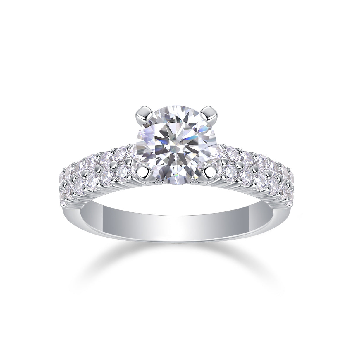 Arrange Large Moissanite Wedding Rings