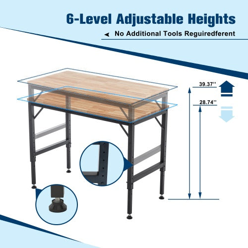 48" Adjustable Heavy Duty Garage Workbench