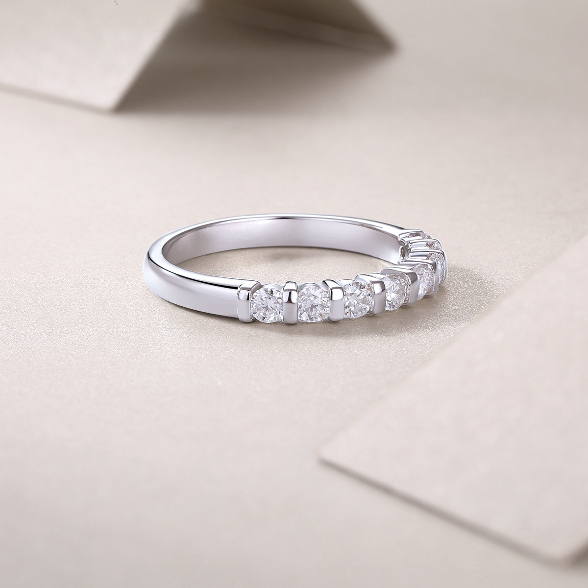 Luxury Moissanite Silver Diamond Ring